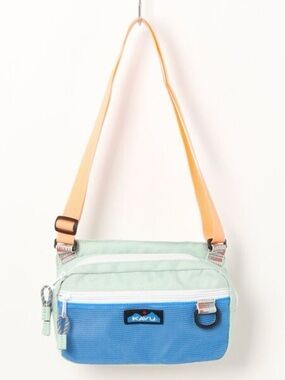 Kavu Delray Beach Crossbody Bag in Blue Mint & Orange Combo NWT
